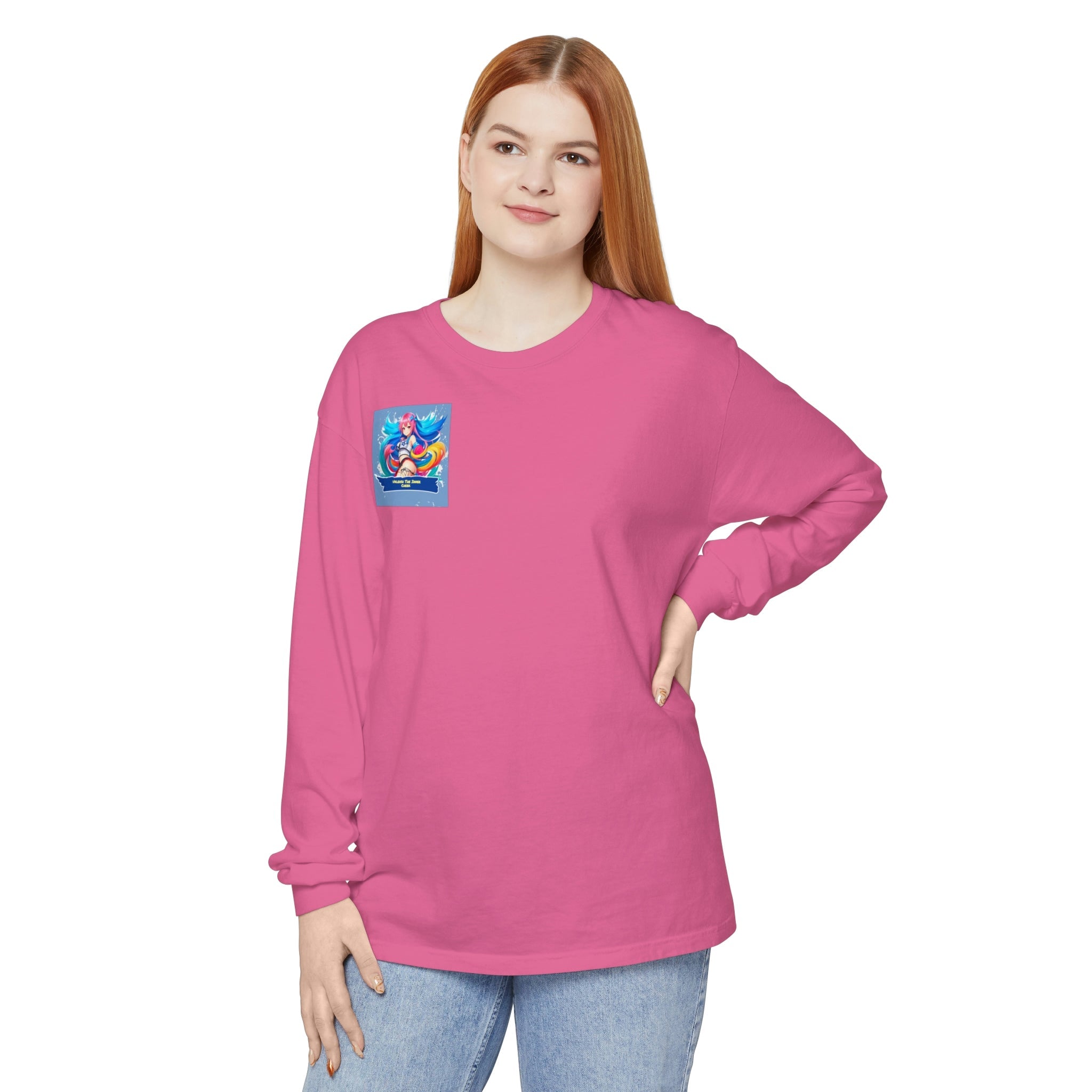 Unisex Garment-dyed Long Sleeve T-Shirt - Cheeky-Prints