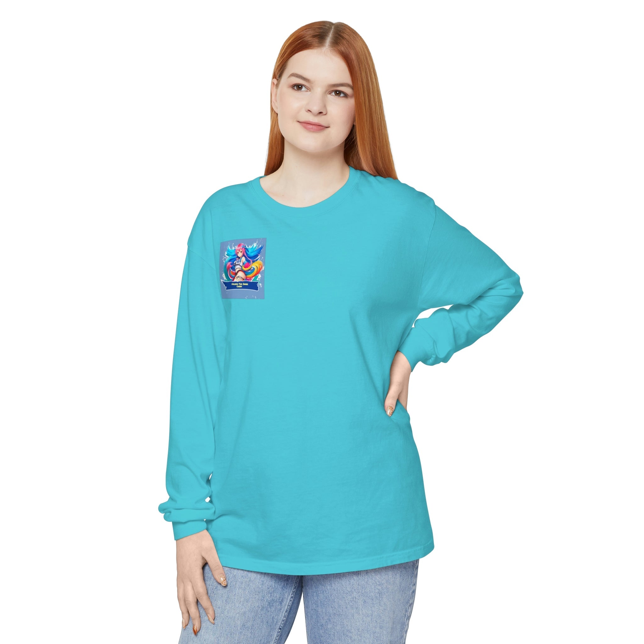 Unisex Garment-dyed Long Sleeve T-Shirt - Cheeky-Prints