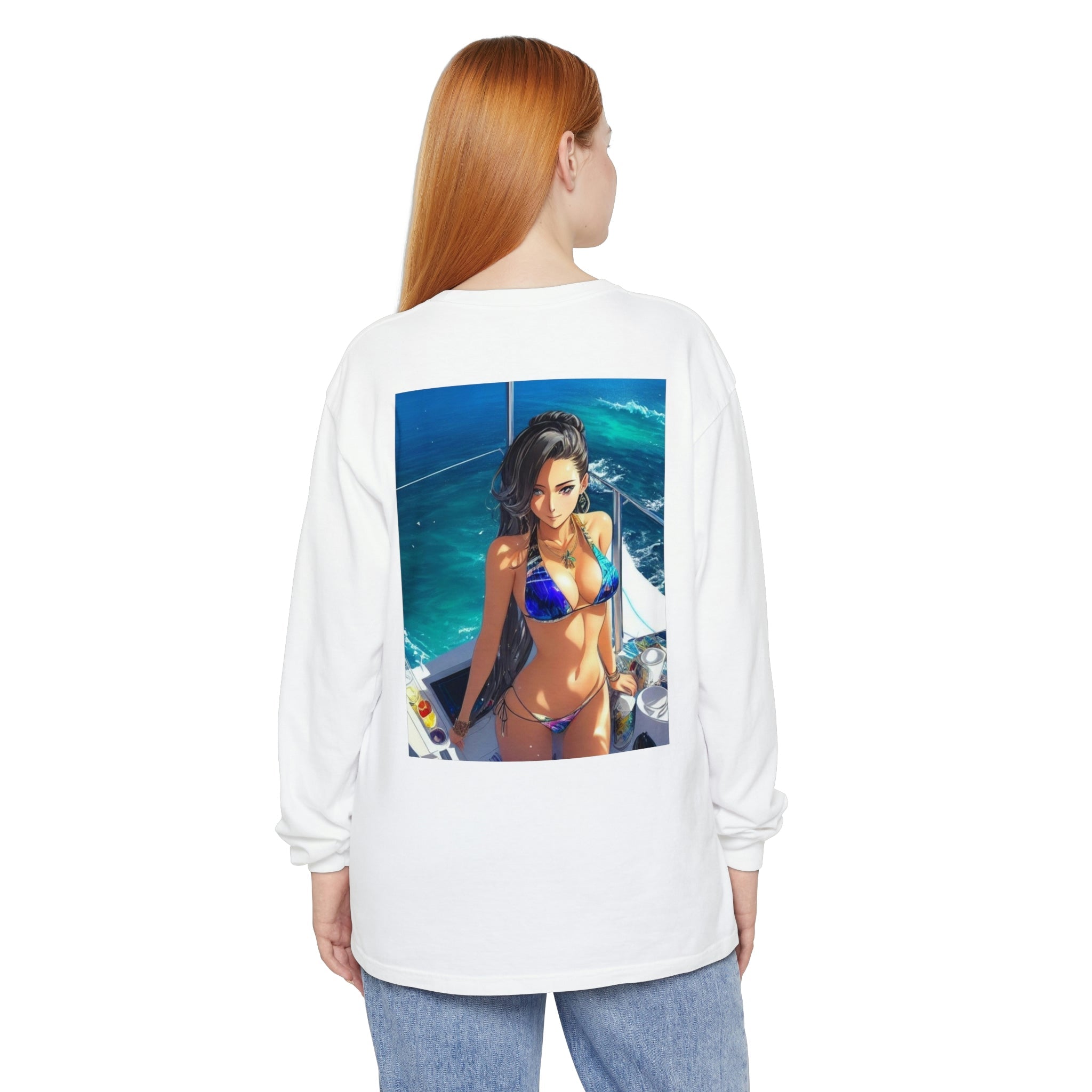 Unisex Garment-dyed Long Sleeve T-Shirt - Cheeky-Prints