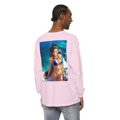 Unisex Garment-dyed Long Sleeve T-Shirt - Cheeky-Prints