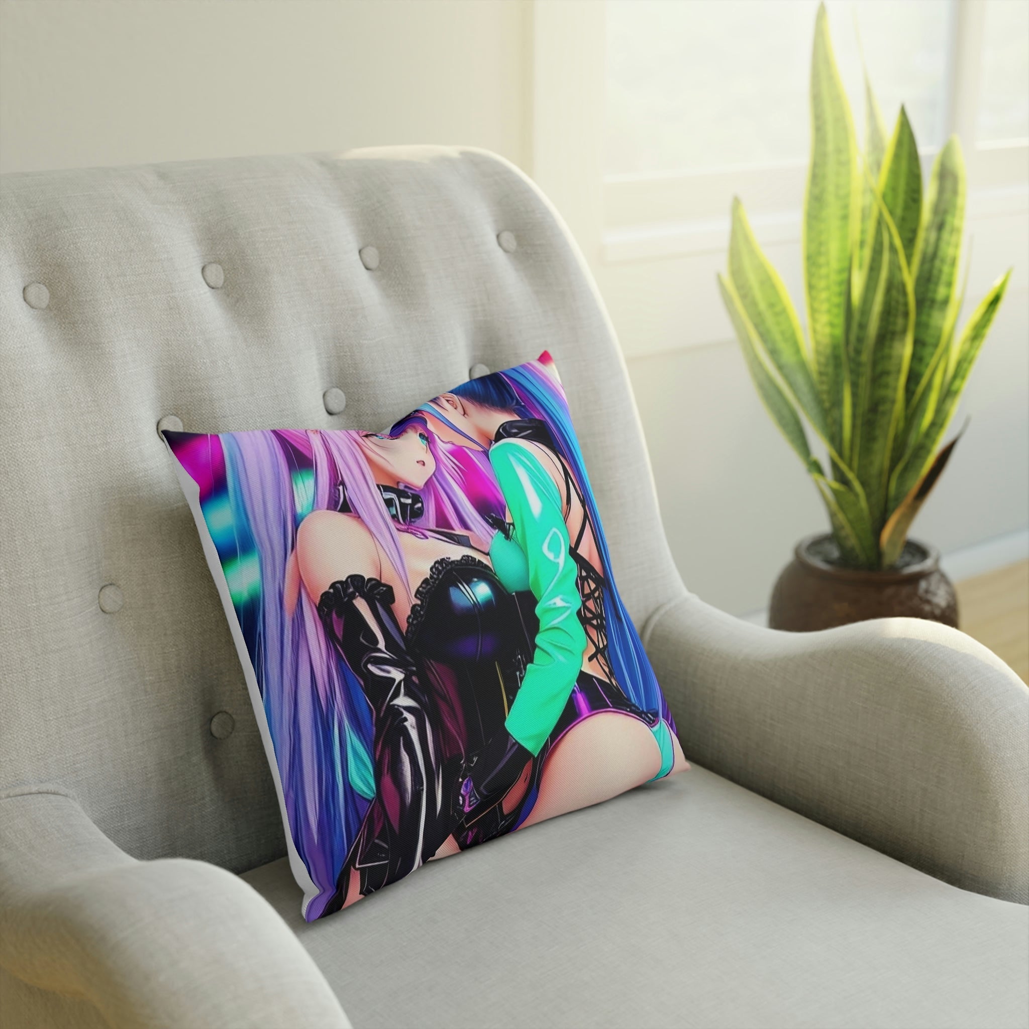 waifu cute Cushion - Cheeky-Prints