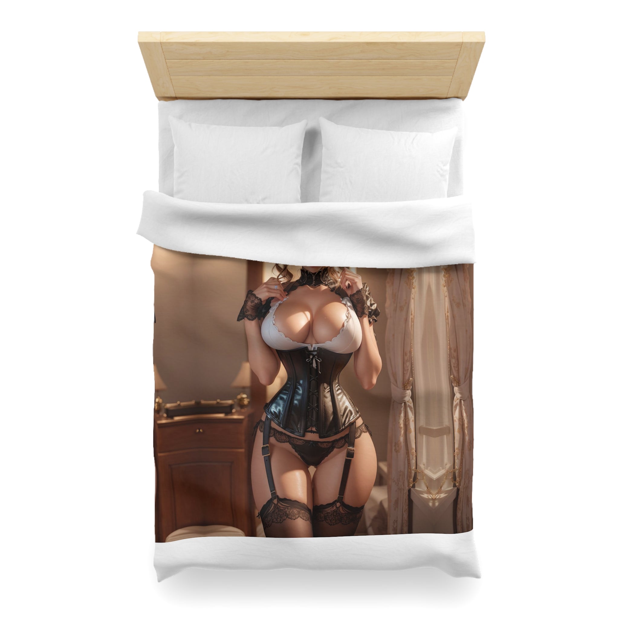 waifu duvet cover - Cheeky-Prints