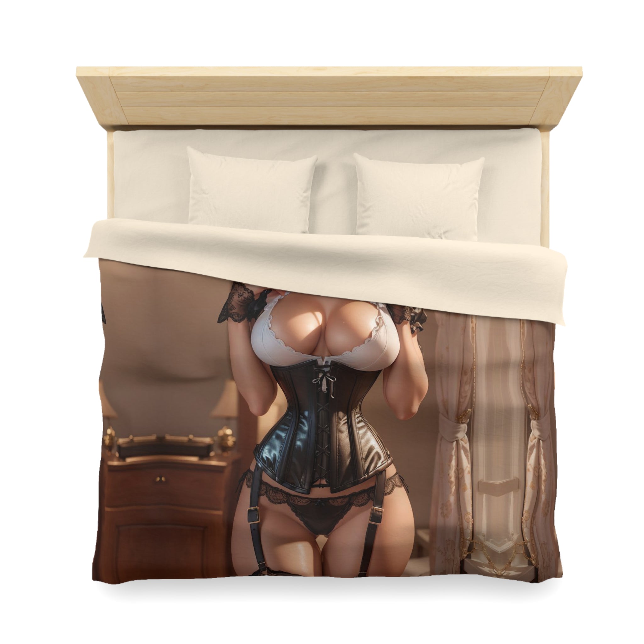 waifu duvet cover - Cheeky-Prints