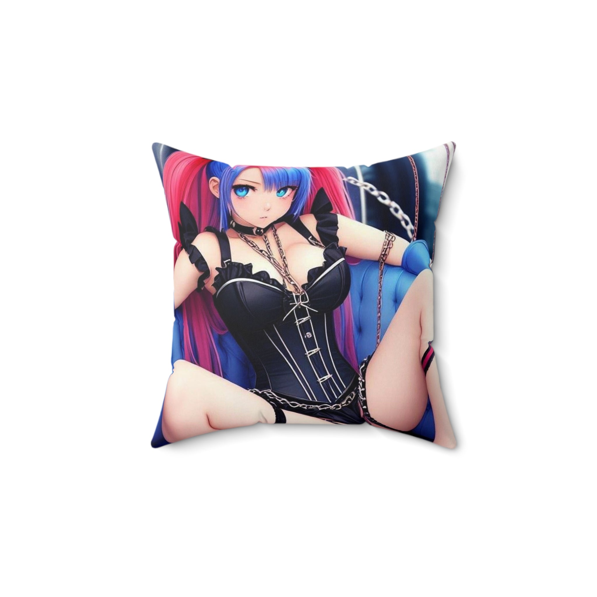 waifu Spun Polyester Square Pillow - Cheeky-Prints