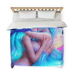 waifus kissing in water Duvet Cover - Cheeky-Prints