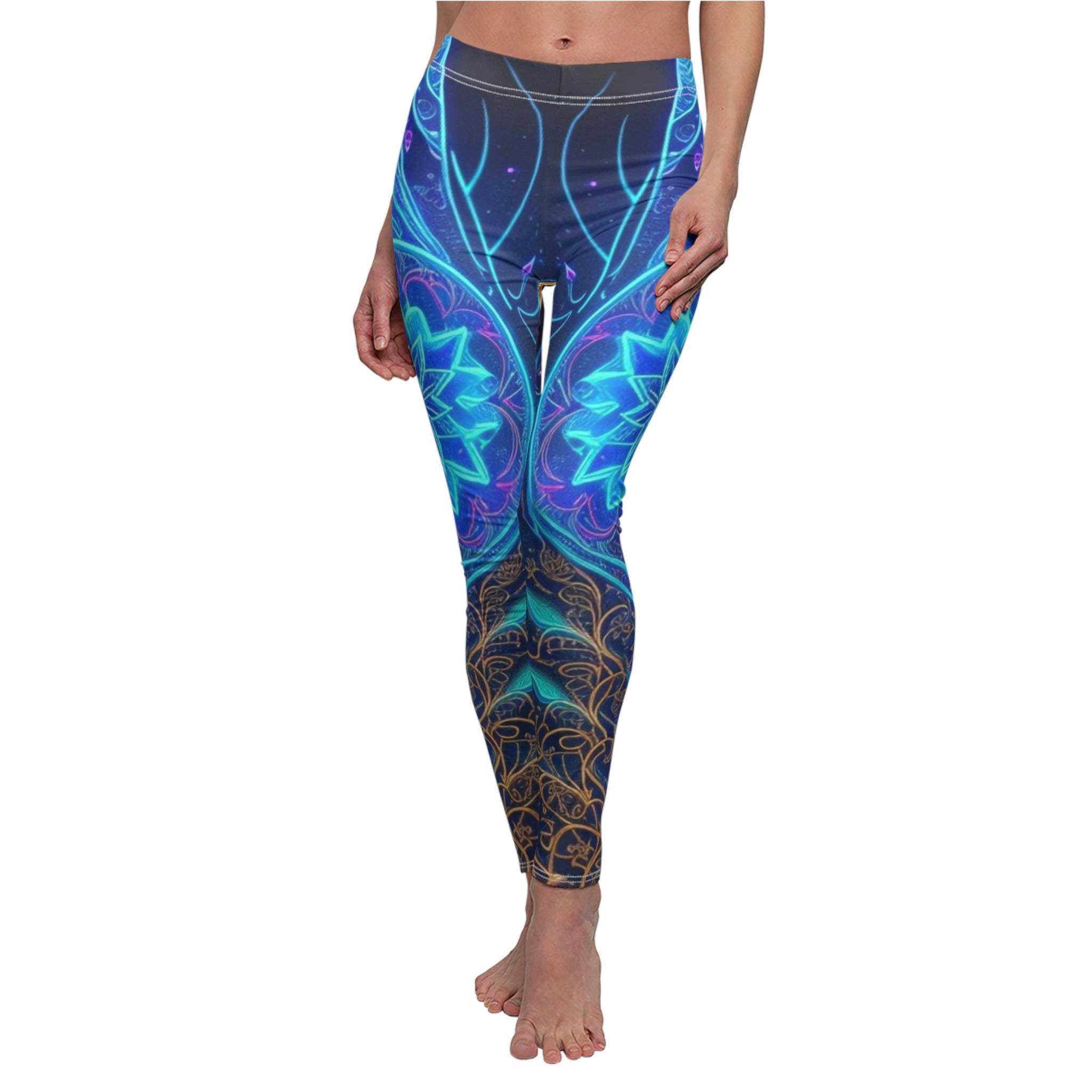 Women's Cut & Sew Casual Leggings (AOP) - Cheeky-Prints