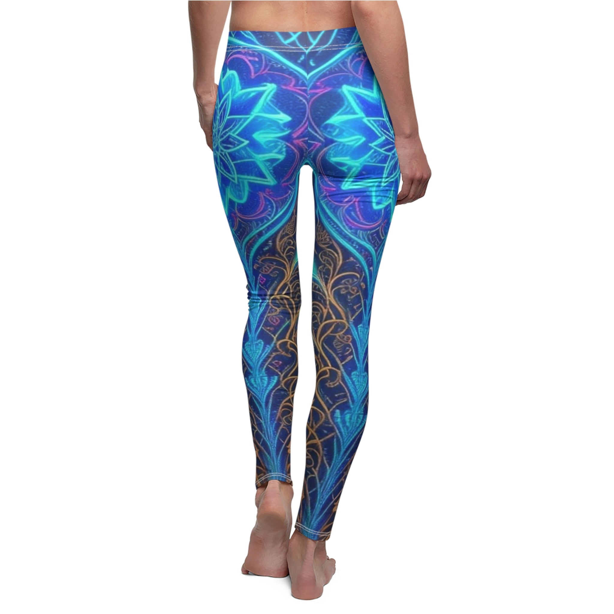 Women's Cut & Sew Casual Leggings (AOP) - Cheeky-Prints